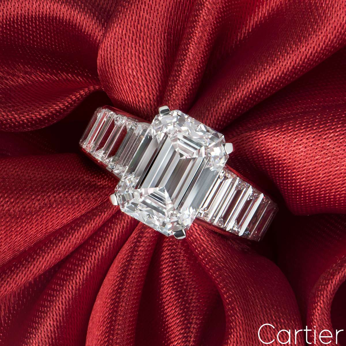 Cartier 5 Carat Diamond Leaf Ring, 18K White Gold – DDeco Jewels
